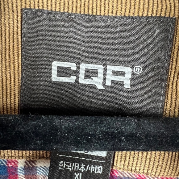 CQR Shirt Red Blue Plaid Button Up Flannel Flip Cuff - Picture 6 of 7